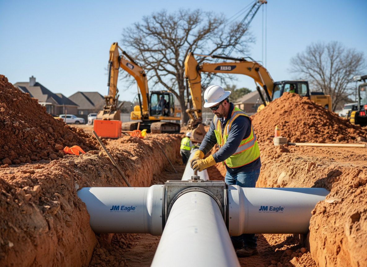 Sewer Line Replacement in Culpepper Manor Bryan TX