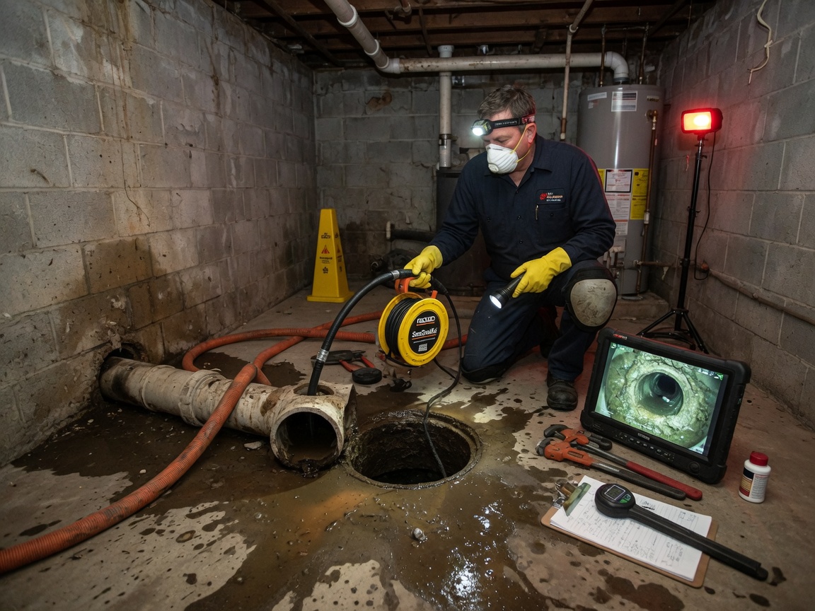 Sewer Line Backup Diagnosis in Bryan, TX