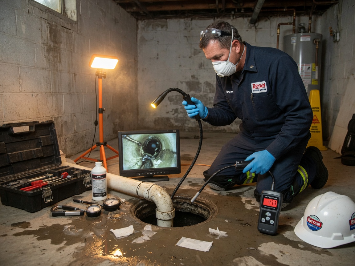 Sewer Odor and Sewage Backup Diagnosis in Bryan, TX