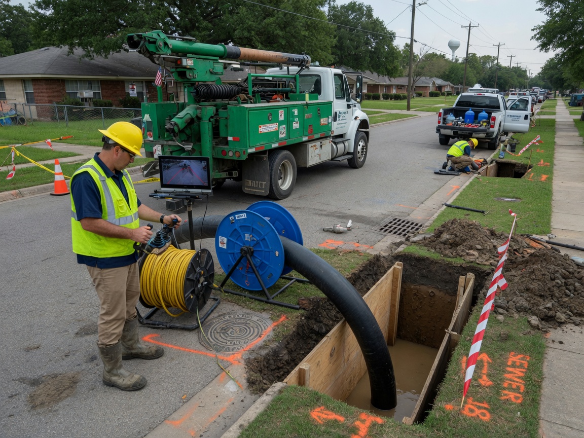 Trenchless Sewer Line Replacement in Bryan, TX